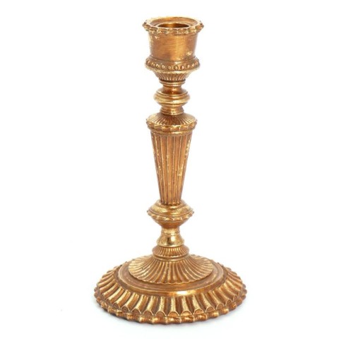 PORTACANDELA ORO D11 H20 RESIN